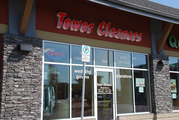 Dickson Trail Crossing Tower Cleaners store. #402, 3 Stonegate Drive, Airdrie, Alberta, (403) 912-2824