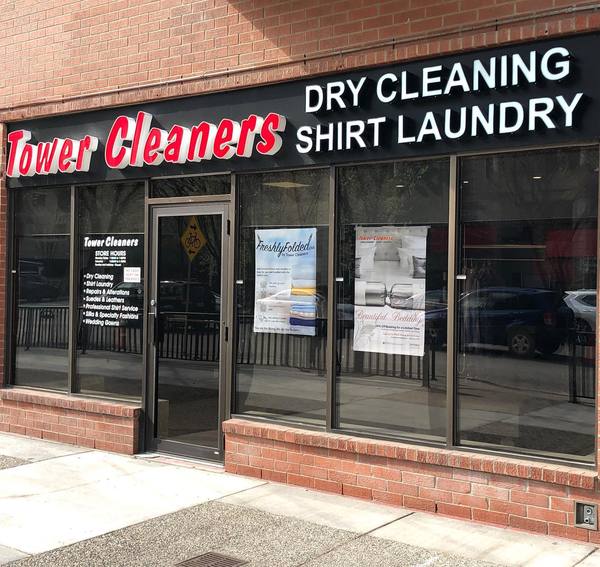Eau Claire Tower Cleaners Store. #119, 738 - 3 Ave SW, Calgary, Alberta. (403) 262-0781